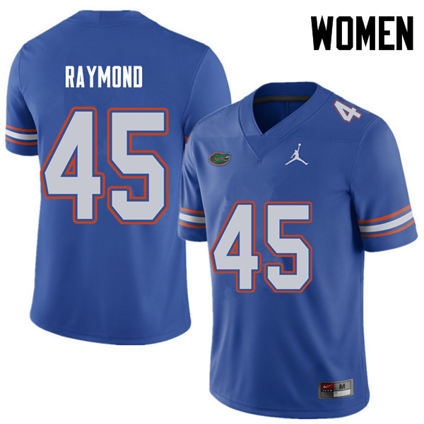 Jordan Brand Women #45 R.J. Raymond Florida Gators College Football Jerseys Sale-Royal